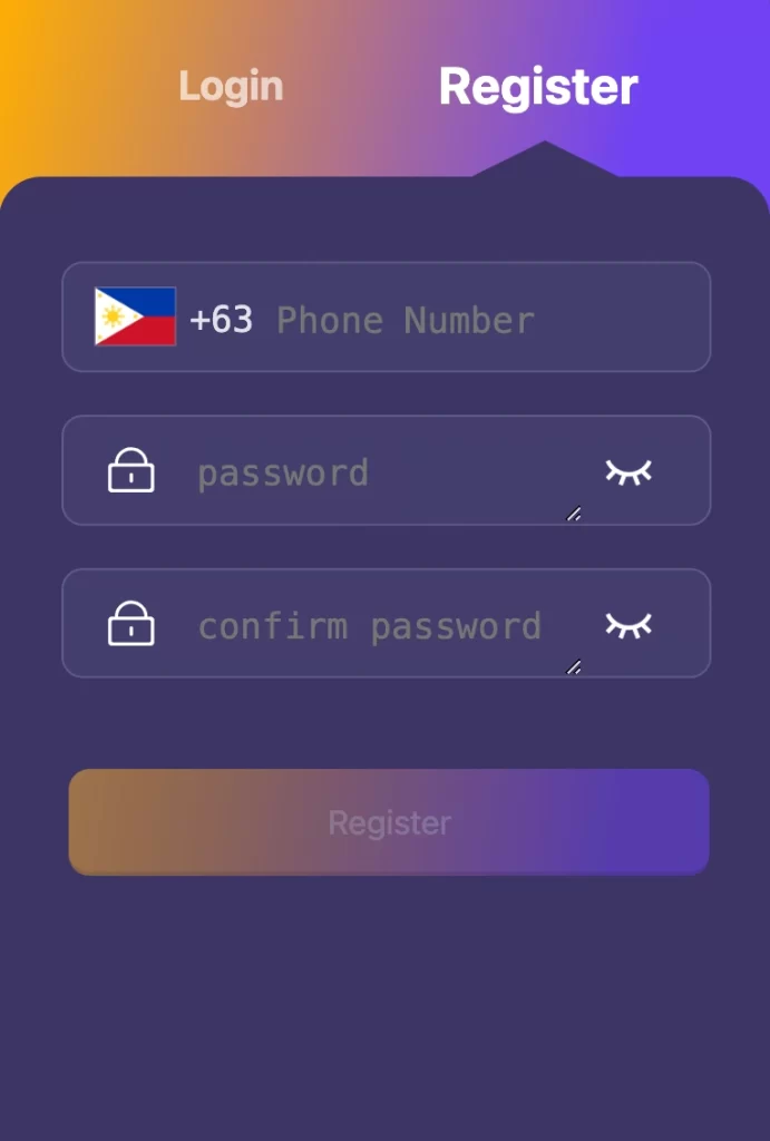 phplus online casino register form with fast account signup process